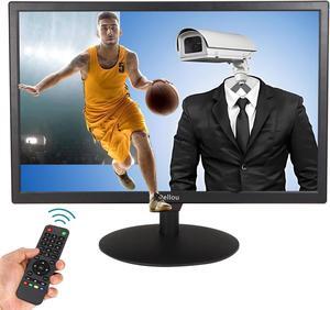 20 inch Monitoring LCD Display Security Camera Monitor Multifunction Interface HDMI, AV, BNC, VGA, USB, PC Input CCTV Computer Monitor Built-in Speaker 1600x900 Full HD, Black