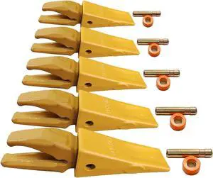 BDI Wear Parts Assembly Adapter 119-3204 Bolt On Shank /1U3202 Excavator Bucket Teeth/Pins 8E6208 Retainers 8E6209, Caterpillar Bucket Tooth J200 Series - 5Pk