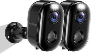 Gadpiparty Security Cameras Wireless Outdoor, Battery Powered 2k Color Night Vision, AI Motion Detection,IP66 Weatherproof, 2-Way Talk, SD/Cloud Storage,Cameras for Home Security-2 Pack