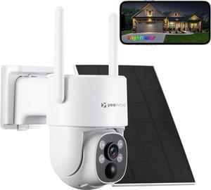 2K NightColor Solar Security Camera, Wireless Pan Tilt Battery Camera, Dual-Band Wi-Fi 6, Color Vision Day and Night, Smart PIR Detection, No Monthly Fee