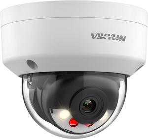 VIKYLIN 8MP 4K IP PoE Vandal Dome Camera, Smart Hybrid Light Color Night Vision, AI Motion Detection, Outdoor Security Camera One Way Audio, H265+, VK Series Add to Hik-Connect