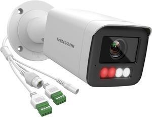 VIKYLIN Bullet Poe IP Camera with Audio, 4X Varifocal Optical Zoom 2.8mm-12mm Motorized Lens, Smart Dual Light Color Night Vision 98ft, AI Human Vehicle Detection, VK Series Add to Hik-Connect