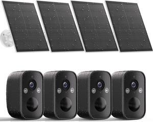 2.5K QHD 5MP 150° Solar Security Cameras Wireless Outdoor WiFi, 5200mah Battery, IP66 Waterproof, Two-Way Audio, Color Night Vision, Motion Sensor BW6-N with Solar Panel