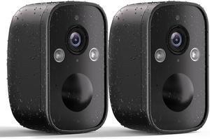2.5K Security Cameras Wireless Outdoor 2Pack, Battery Powered WiFi Home Indoor Camera, AI Motion Detection, Two-Way Audio, Color Night Vision, Cloud/SD, No Subscription, w/Alexa