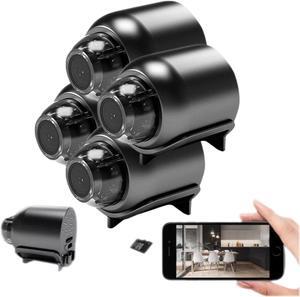 Mini Wireless WiFi Camera 1080p Hd,Mini Camera,Hidden Camera for Home,Mini Camera with Audio and Video Recording for Home Office Store Warehouse (4pcs)