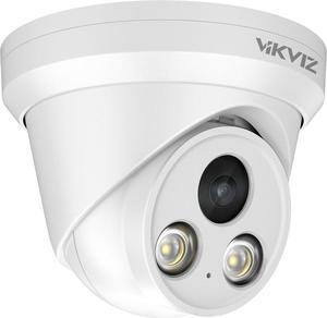 5MP Full Color Night Vision Color-Vu PoE IP Camera,Turret Security Camera with F1.0 Lens Super Aperture,Human/Vehicle Detection,Built in Mic,IP67,Compatible with Hik-Vision