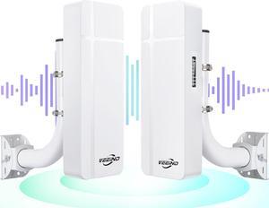 Wireless Bridge with 2 Bracket Mounts - 5.8G 5KM CPE355 300Mbps - 100/100Mbps LAN Port Point to Point Wireless Bridge Outdoor, WiFi Bridge for PTP/PTMP with 24V PoE and 14dBi, 2 Pack