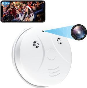 Smoke Detector Camera WiFi HD 1080P Wireless Small Nanny Cam for Home Surveillance Security Cameras Indoor/Outdoor Wireless