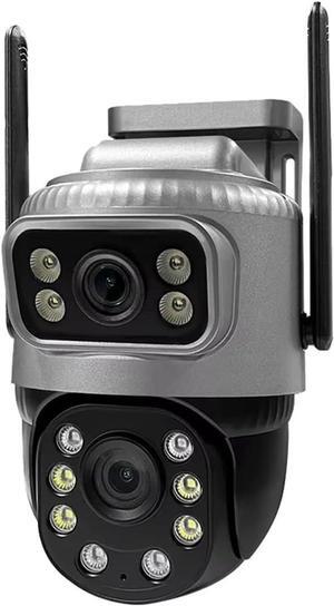 Home Surveillance Camera Outdoor Waterproof IP Wireless Camaras Vigilancia Casa Home Video Surveillance 4K 8MP HD Night Vision(A/U,4G Camera No Card)