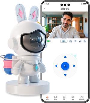 360° Indoor Security Camera,Cameras for Home Security,Ideal for Baby Monitor/Pet Camera/Home Security,Starlight Color Night Vision APP Control with 64G TF Card (Pink-B)