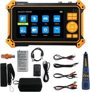 CCTV Camera Tester, WANLUTECH 8MP TVI CVI AHD SDI CVBS Analog Camera Tester 5 inch TFT-LCD Screen Support Cable Tracer UTP Cable Tester PTZ Control HDMI in VGA in RS485 (HD-3200C)