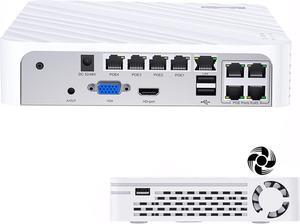 4K Network Video Recorder for Security Camera System Support 4K/5MP/4MP PoE IP Camera H.265 PoE NVR Face Car Detection (White 8CH)