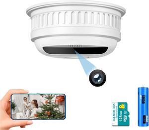 WiFi Hidden Camera for Home Security - 2K HD Wireless Camera -Nanny cam- 360°Indoor Surveillance - Real-Time Surveillance for Home, Office, Baby and Pet,Built-in 128GB SD Card