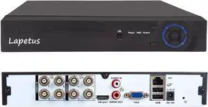 Gadpiparty 8CH 1080N Hybrid 5-in-1 AHD DVR (1080P NVR+1080N AHD+960H Analog+TVI+CVI) Standalone DVR CCTV Surveillance Security System Video Recorder Motion Detection HDD & Cameras not Included