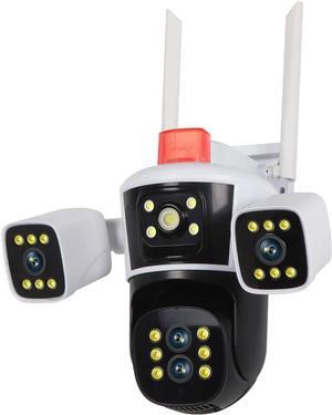 Cameras for Home Security, 10X PTZ Zoom Four Lens Smart Home Surveillance Camera, Outdoor 360° Panoramic View Cameras, AI Auto Tracking, for Living Room, Hallway,Garage