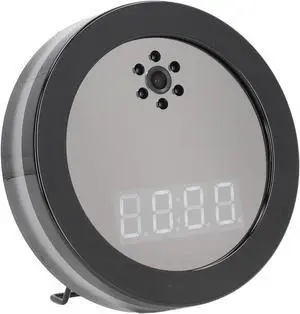 Sanpyl Home Security Camera, 1080P Surveillance Camera with Clock, 130° Wide Angle Baby Pet Camera with Night Vision, 2 Way Audio, Motion Detection, Phone APP