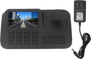 PTZ Controller Camera Controller, Joystick Network 3D Decoding Keyboard Indoor with 5 Inch HD Display Screen,100240V(US Plug)
