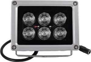 Laser Infrared Illuminator, 850nm 6 LEDs 7 Degree 150m Long Irradiation Distance IR Illuminator for Night Vision, Waterproof Lamp for Security Camera (850nm Laser IR-7° for 30mm Lens)