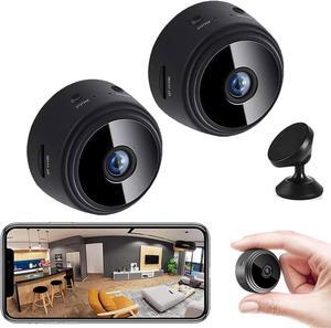 Spy Focus Camera Wireless Mini Hidden Camera,Magnetic Mini Security Camera Outdoor,1080p HD Wireless Magnetic Security Camera,Night Vision Motion Detection Security Cam Covert Cameras 2Pcs Black