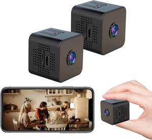 Spy Camera WiFi Hidden Camera,Small Nanny Cam with Motion Detection Spy Camera HD and Hidden Camera Mini Night Vision Portable Security Camera for Home Security Indoor 2 Pack