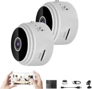 Hidden Camera,Hidden Camera with Audio/Video,Mini Camera Hidden Camera 1080p HD,Mini Security Camera,Mini Camera for Home Indoor Outdoor (White,2pcs)