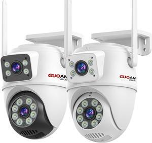 6MP Dual Lens Security Camera Outdoor Wireless Camera for Home Security