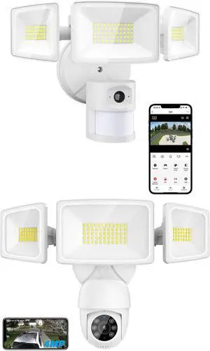 Onforu Floodlight Camera Outdoor, 2K Smart Home Security Camera Motion Detection