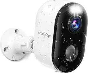 Security Cameras Wireless Outdoor, Battery Powered 2k Color Night Vision, AI Motion Detection Spotlight Siren, IP66 Weatherproof, 2-Way Talk, SD/Cloud Storage, 2.4Ghz WiFi Cameras for Home Security