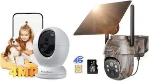 usogood TC18 4G Security Camera Outdoor + D45 Indoor Security Camera