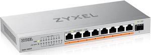Zyxel 8-Port 2.5Gb MultiGig PoE Ethernet POE++ (60W) Switch | 5 x 100/1G/2.5G Ports + 1 x 10G SFP+ | 8 x PoE Port | 100W Budget | Plug & Play | Desktop or Wall-Mount XMG-105HP