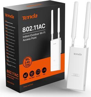Tenda AC1200 Outdoor Gigabit Wi-Fi Access Point (OAP1200) - PoE Powered, Router/AP/Modes, Ideal for Backyard and Garage