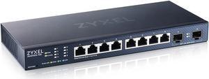 Zyxel 8-Port Multi-Gig 2.5G Cloud/Smart Managed Switch with 2 x10G SFP+ | Desktop or Wall Mount [XMG1915-10E]