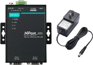 Moxa NPort 5210A with Adapter - 2-Port RS-232 Device Server, 0 to 60°C Operating Temperature Moxa NPort 5210A with Adapter - 2-Port RS-232 Device Server, 0 to 60°C Operating Temperature
