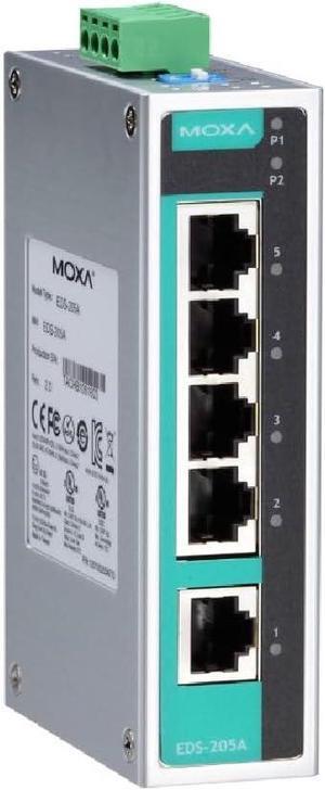 EDS-205A ethernet - Unmanaged Ethernet Switch with 5 10/100BaseT(X) Ports, -10 to 60°C