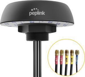 Peplink Cellular & WiFi Antenna Mobility 22G | 2x2 MIMO Cellular High Bandwidth Dual-Band Wi-Fi External Router Computer Networking Antenna System with Reliable GPS Receiver |1ft, Black