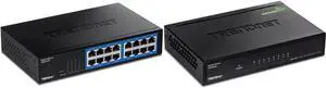 TRENDnet 16-Port Gigabit Desktop Switch (TEG-S17D) and 8-Port Gigabit GREENnet Switch (TEG-S82G) Bundle