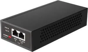 Edimax Pro Gigabit PoE++ 90W Injector Adapter, 2.5 Gbps, Adds Power to PoE Powered Device (PD) for up to 100 Meters (328ft), Powers IP Cameras, Digital Signage, IP Phones, and More, GP-203IT