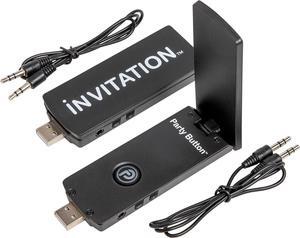Bazooka Invitation USB Wireless adapters | Party Button Pairing | Wirelessly Link Audio Systems Together | Unlimited Pairing | 150ft Radius