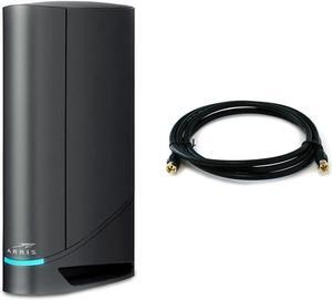 ARRIS Surfboard G34 DOCSIS 3.1 Gigabit Cable Modem & Wi-Fi 6 Router (AX3000) & Monoprice RG6 Quad Shield CL2 Coaxial Cable with F Type Connector - 18AWG, 75 Ohm, 6 Feet