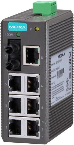 EDS-208-M-ST ethernet - Unmanaged Entry-Level Ethernet Switch with 7 10/100BaseT(X) Ports, 1 100BaseFX Multi-Mode Port with ST connectors, -10 to 60°C
