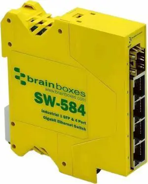 Brainboxes 1 SFP & 4 Port Gigabit Ethernet Switch