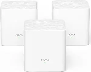 Tenda Nova Mesh WiFi System - Covers 3000 sq.ft - AC1200 Dual-Band Mesh Network for Home Internet - Parental Control - 3-Pack