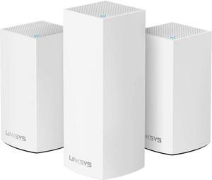 Linksys WHW0203 Velop Home Mesh Wi-Fi System Bundle (Dual/Tri-Band Combo) - Wi-Fi Router/Wi-Fi Extender for Whole-Home Mesh Network (3-Pack, White)