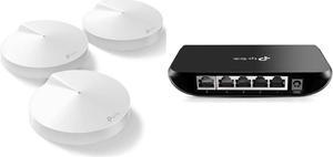 TP-Link 3-packDeco M5 Mesh with 5 port Switch for the port extension