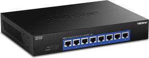 TRENDnet 8-Port 10G Switch, 8 x 10G RJ-45 Ports, 160Gbps Switching Capacity Rack mountable, 10 Gigabit Network Connections, Lifetime Protection, Black, TEG-S708