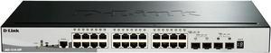 D-Link 28-Port Gigabit Stackable Smart Managed PoE+ Switch 10G Uplinks | 24 PoE+ (193W) 2 10GbE SFP+ 2 SFP Ports| L2+/L3 Lite |VLANs |Web Managed |Surveillance Mode | NDAA Compliant (DGS-1510-28P)