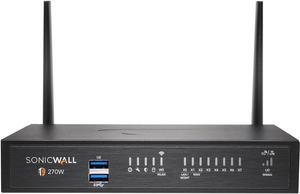Sonicwall TZ270W Wireless Network Security Appliance (02-SSC-2823) | Next-Generation Firewall | Zero-Touch Deployment | 8X 1GbE Ports