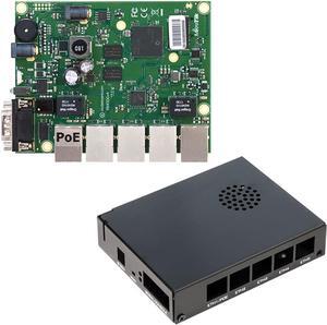 Mikro Tik RB450Gx4 Routerboard 5X Gbit Ports PoE-Out on Ether5 Port CA150 Aluminium Indoor Case(RB450Gx4 BD1)
