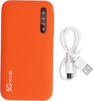 5G WiFi6 Mobile Hotspot, 5G Router with Sim Card Slot, International Coverage Modem, Portable Internet Devices for Travel, Support 16 Users, 6100mAh Battery