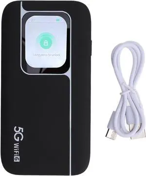 5G Wi Fi Mobile Hotspot, 2.77Gbps High Speed Hotspot Router Connects Up to 16 Devices, Portable Travel Wi Fi Device with 2.01 Inch Screen Design for Travel